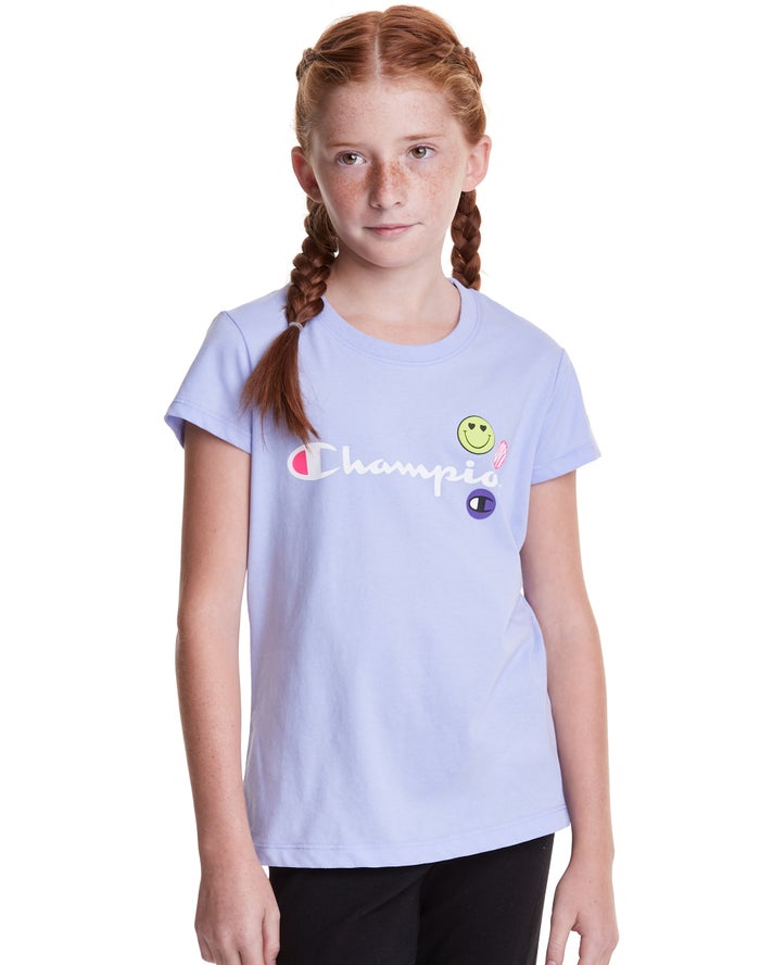 Camiseta Champion Niña - Classic Smiley Face ( Moradas Claro ) 0451296-PX